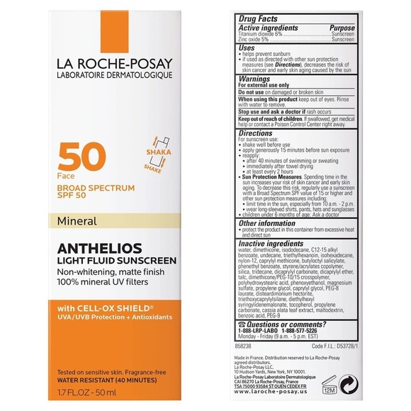 La Roche-Posay Redermic Retinol + Anthelios Light Fluid Tinted SPF 50 Sunscreen - Picture 10 of 13